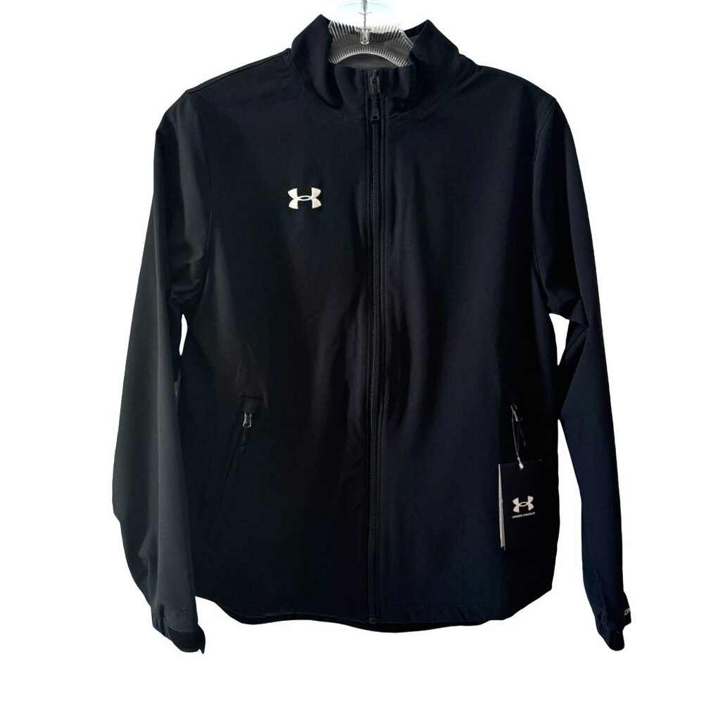 Under Armour Boys Hockey Warm Up Jacket Black, Size L (Youth) NWT